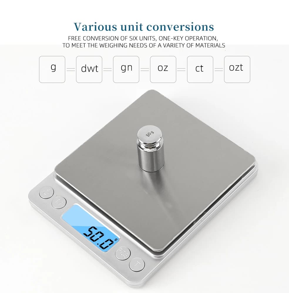 500 0.01g/3kg 0.1g LCD Mini bilancia elettronica digitale portatile Cucina Precisione Gioielli Bilancia peso Bilancia in grammi d'oro