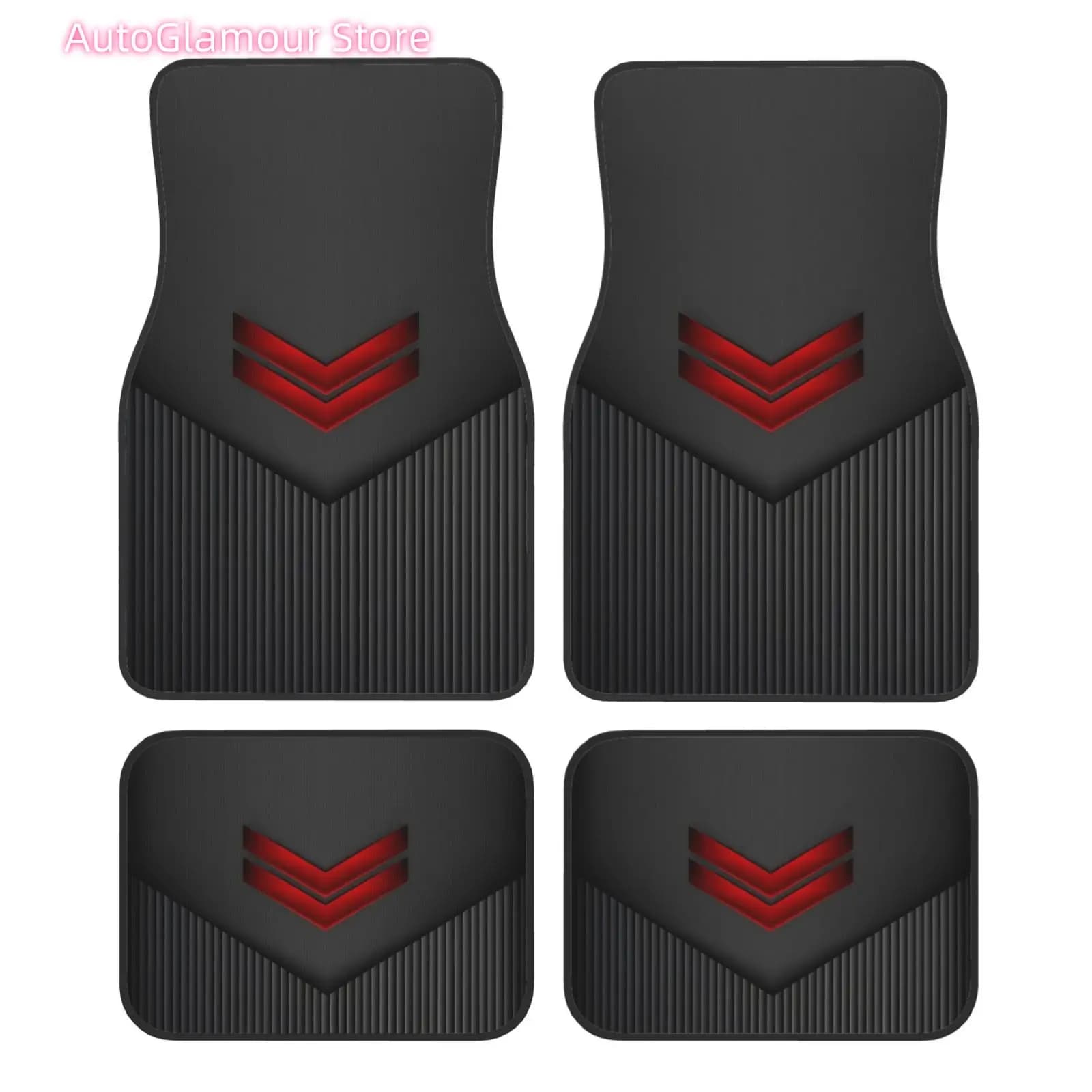 Tappetini per auto da 4 pezzi, con un design stampato semplice ed elegante, adatti per berline, SUV e auto familiari. Migliora il Sapore