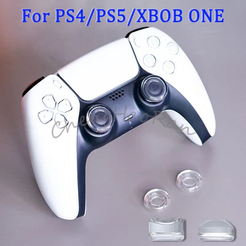 2PCS Per PS5 PS4 Xbox One S Xbox Serie X/S Joystick Custodia per levetta Trasparente Trasparente In Silicone Thumb Stick Grip Cap