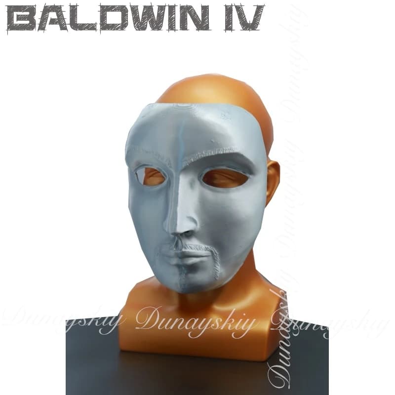 Halloween Baldwin IV Cosplay Mask Fun Character Face Glossy Style Masks and 3D Printing Cosplay Costume Cosplay Single Cosplay Costume