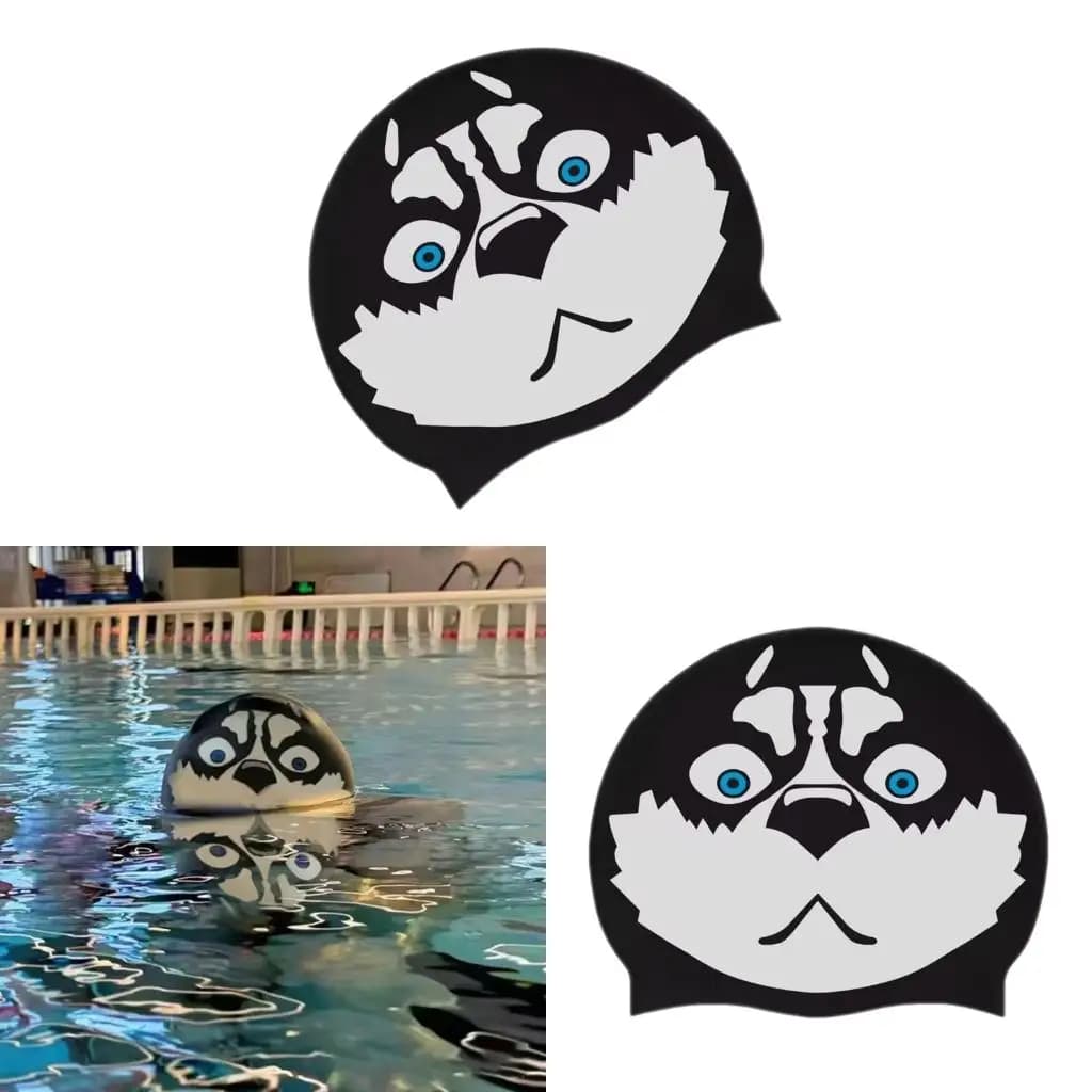 Q39E Ergonomic Designs Watertight Swimming Caps Swim Pool Hat High Elastic Silicone Swim Caps for Adults Long or Short Hair