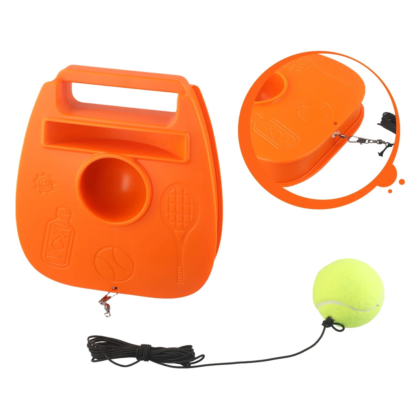 Self Practice For Rebound Built-in Recovery Device No Of Cords Rubber Lining Tennis Balls For Fitness People Note Package