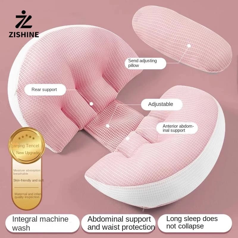 Cuscino per gravidanza, include un cuscino supplementare, cuscino di supporto lombare in cotone, cuscino per il sonno in gravidanza e cuscino per lo schienale.