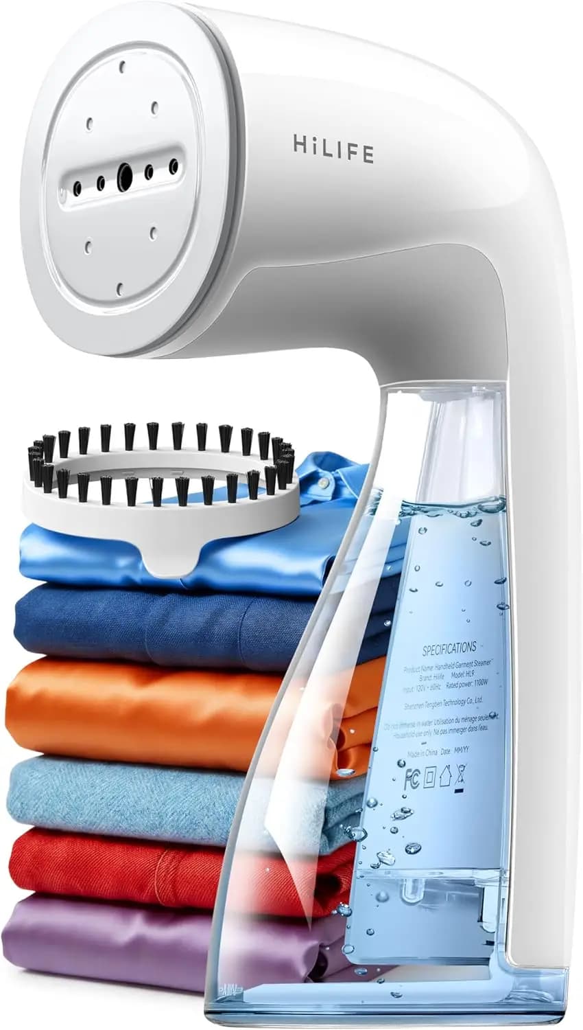 Stiratore a Vapore Portatile Potenziato, Design Maneggevole, Potente Vapore da 1100W, Serbatoio da 300ml e Design Anti-Perdita, Riscaldamento Rapido in 30 Secondi