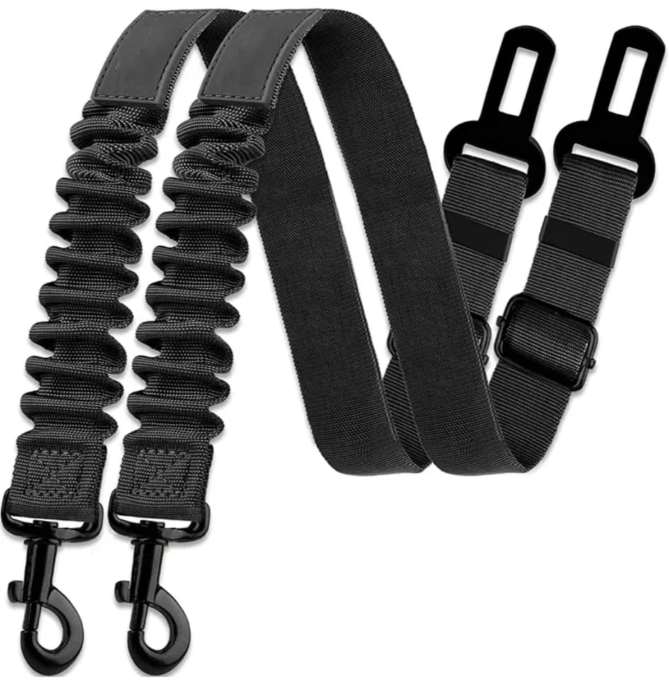 Cintura di sicurezza per auto Pet regolabile per cani e gatti Seggiolino per auto Veicolo Pettorina per cani Clip di piombo Leva di sicurezza Trazione Collari per cani Accessori per cani