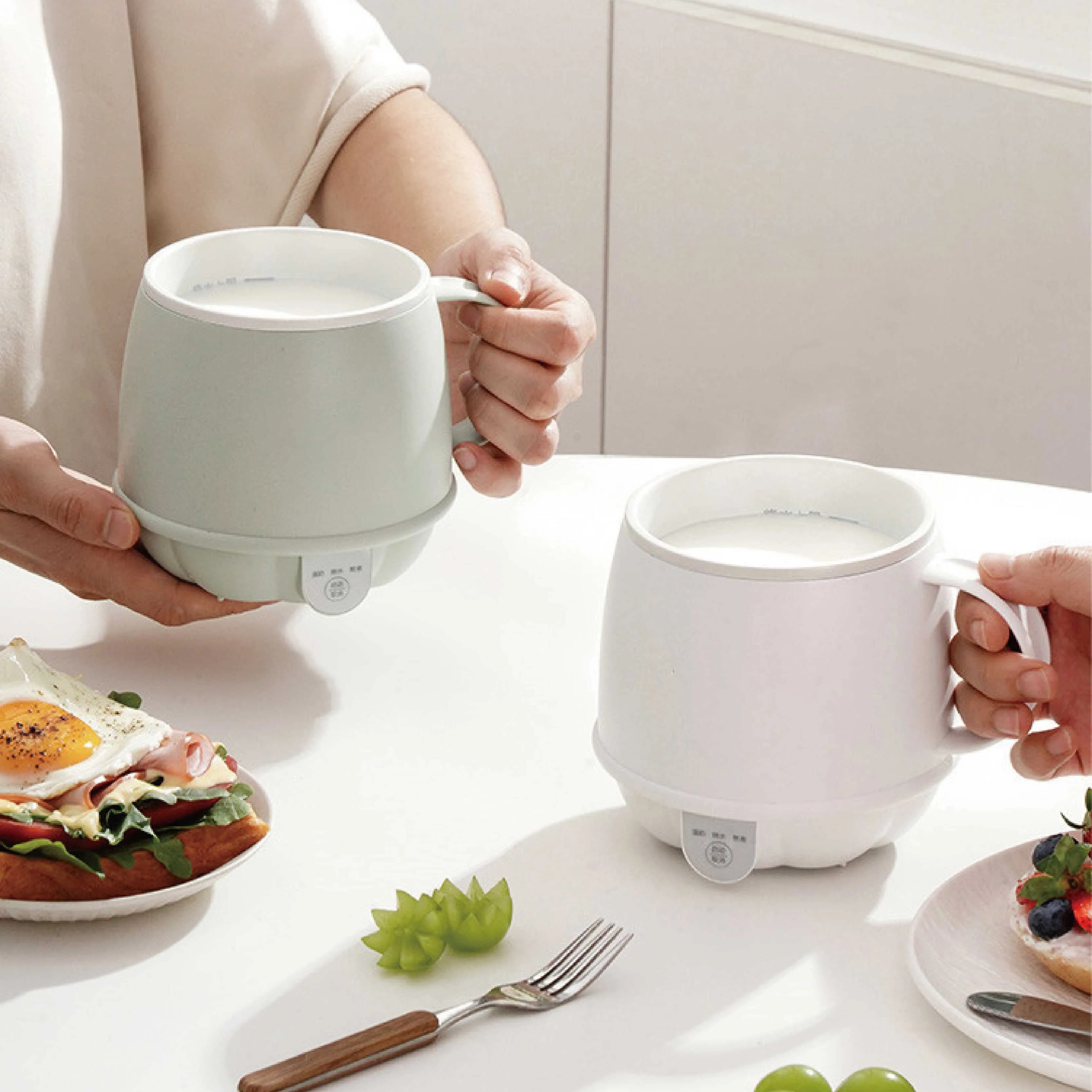Bollitore elettrico da 500 ml Ufficio Smart Health Cup Tazza di riscaldamento Tazza di stufato elettrica multifunzione Home Mini Thermos per latte caldo Tazza 300 W