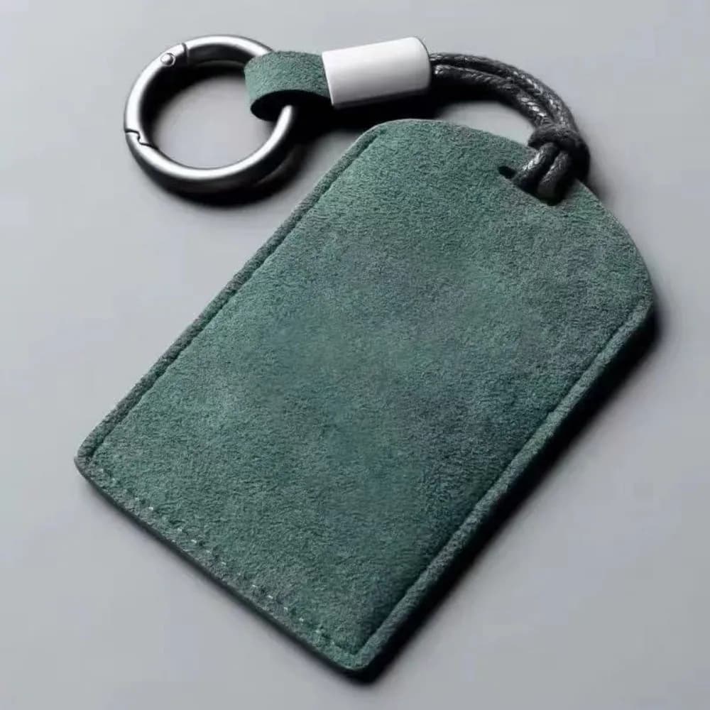Portacarte NFC per Auto in Vera Pelle Portatile, Mini Custodia per Carte NFC in PVC, Cover a Ribalta in Pelle Scamosciata, Custodia per Chiavi, Accessori Auto