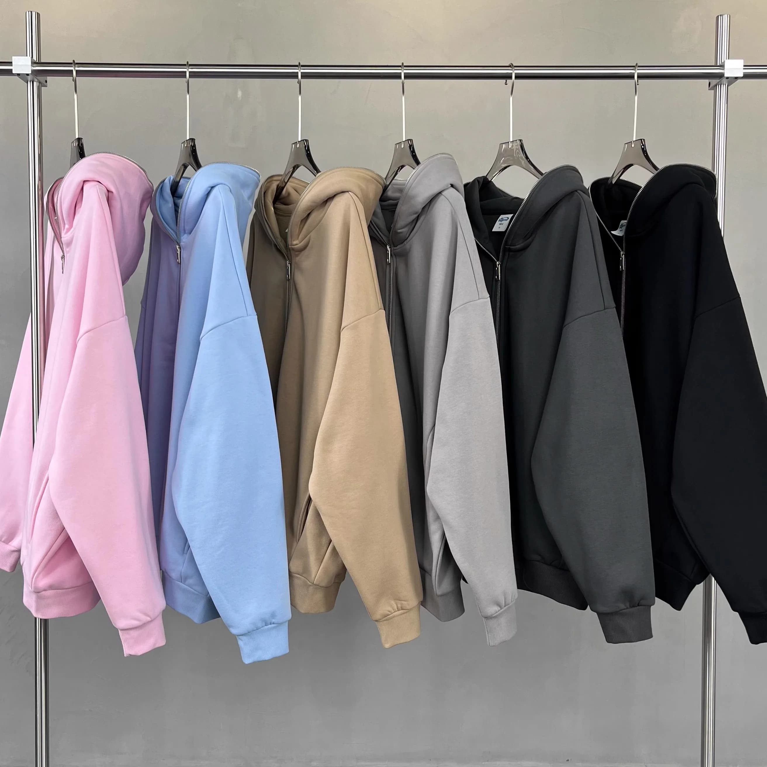 Oversize Zipper Hoodie Cardigan Casual Loose ex Color Street Sle Comfortable Long Sve Youth Faion Coat