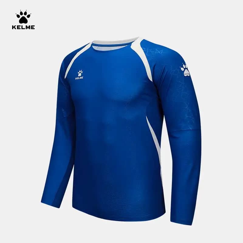 Maglietta a Maniche Lunghe Kelme da Uomo, Nuova Felpa Sportiva Traspirante con Collo Tondo per Calcio, Corsa e Allenamento Quotidiano