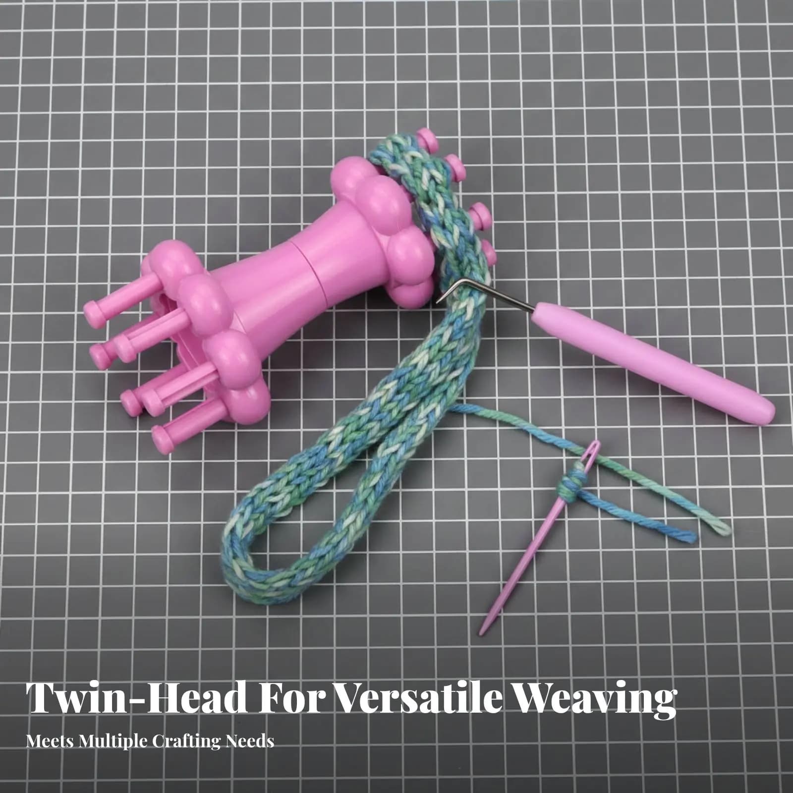 3 Pieces Bracelet Weaving Tool DIY Double Headed Yarn Crafting Tool Spool Loom Easy to Use French Knitter Lightweight