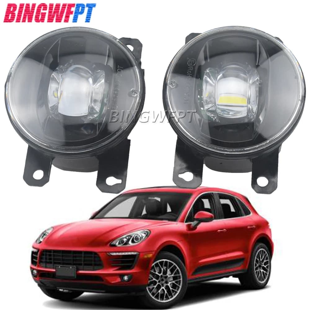 2 pz lente fendinebbia DRL 12V H11 auto LED nebbia luce di marcia diurna accessori per Porsche Macan (95B) 2014 2015 2016 2017 2018