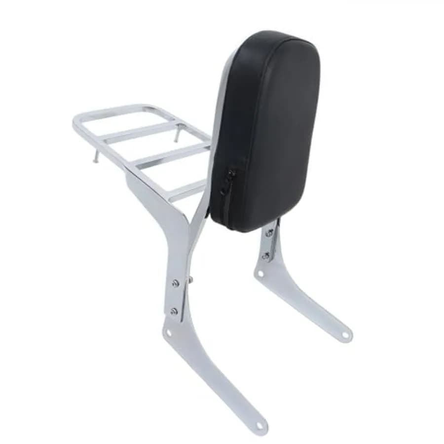 Schienale Passeggero Sissy Bar con Portapacchi di Ricambio per Honda 250 CMX250 CMX250CD CMX250CL 1985-2015 Argento