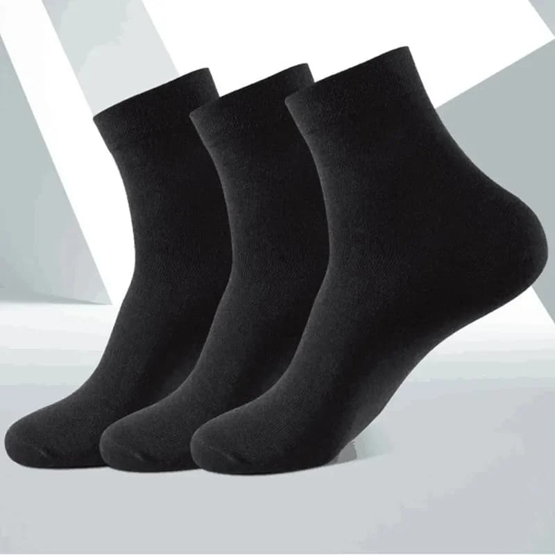3 pairs of black men's socks in cotton for men pair Long set kupivvip S intimate Business for feather shoes