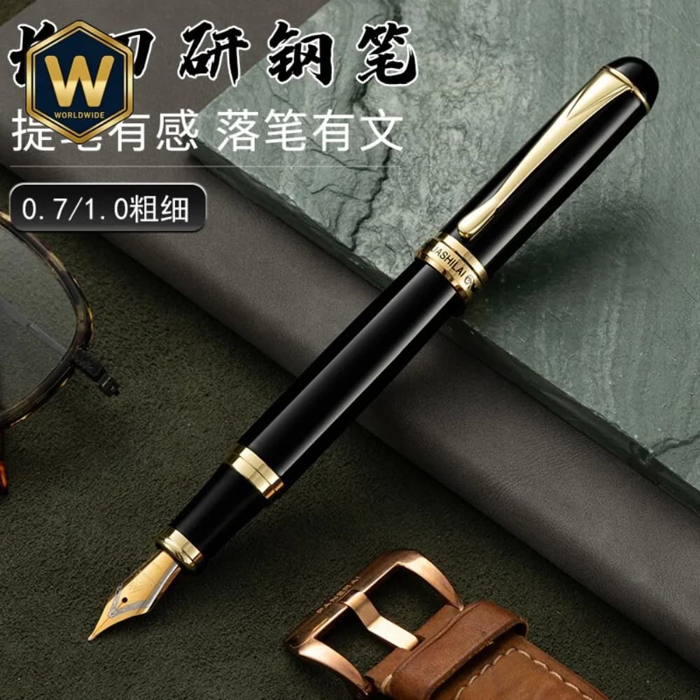 35# Hand Polished Nib 0.7mm 1.0mm Large Iridium Point Calligraphy Pen Heavy Business Feel For Men