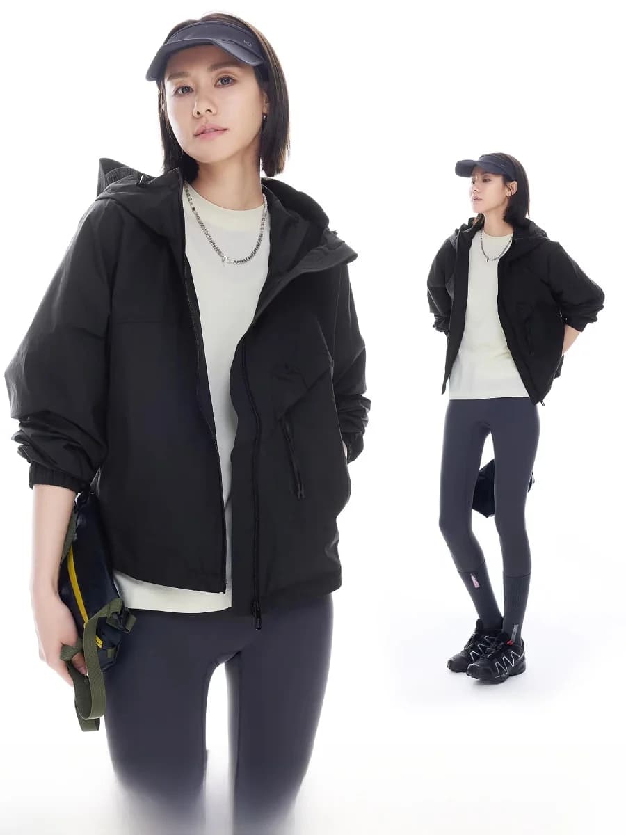 Cloud Life Kite Felpa con Cappuccio Leggera e Morbida da Donna Primavera 2026, Top Casual Effetto Snellente in Tessuto di Nylon con Cerniera
