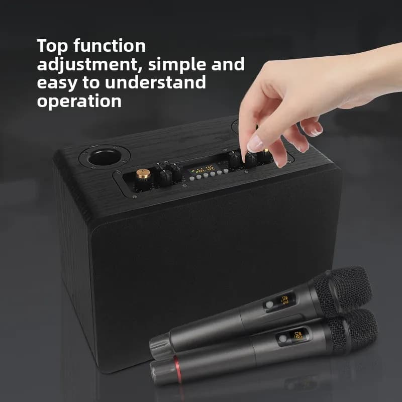 VYOPBC Bluetooth Speaker Outdoor Home KTV Multifunctional Karaoke Machine with Microphone Music Player