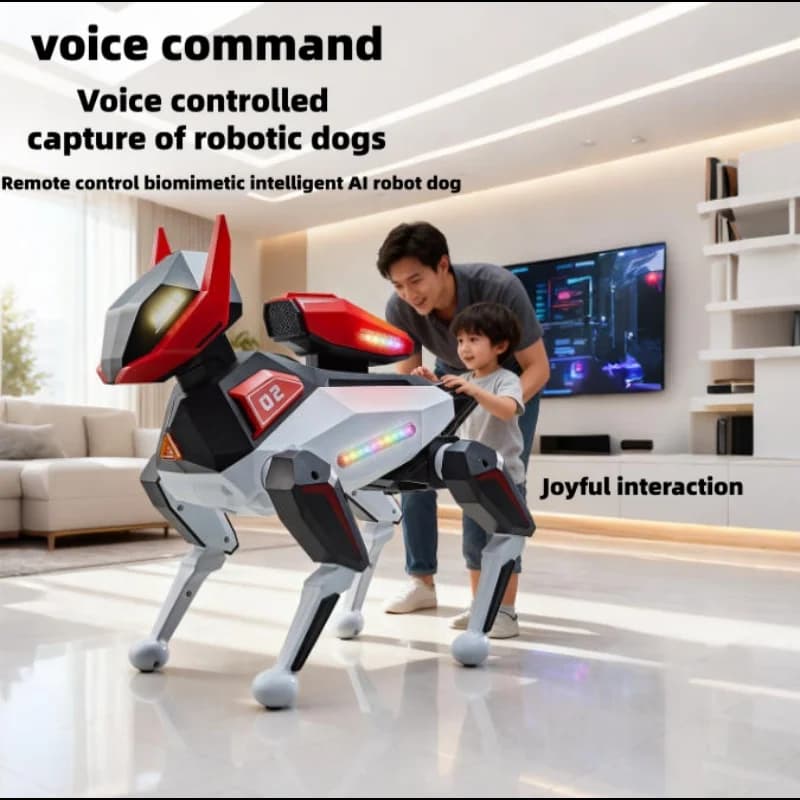 Cane Robot AI Interattivo: Simulazione Intelligente, Comandi Vocali, Controllo tramite APP, Programmabile, Esegue Acrobazie