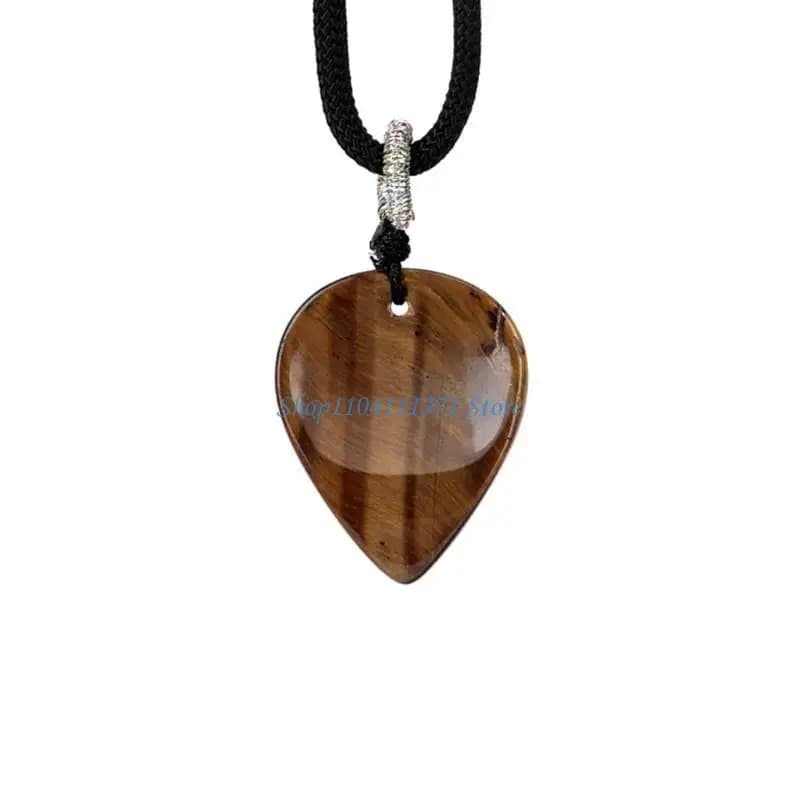 P9FC Plettri per chitarra Collana plettri Plettri per chitarra elettrica in pietra Collana plettri regalo compleanno