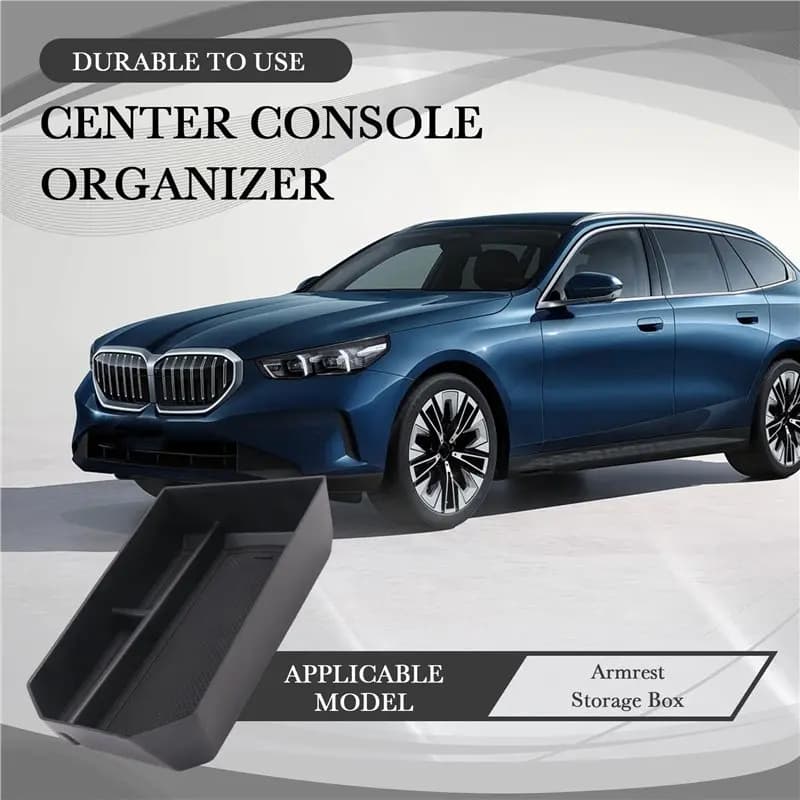 Center Console Armrest Box Organizer Tray Storage Box For BMW 5 Series G60 2024 Interior Accessories