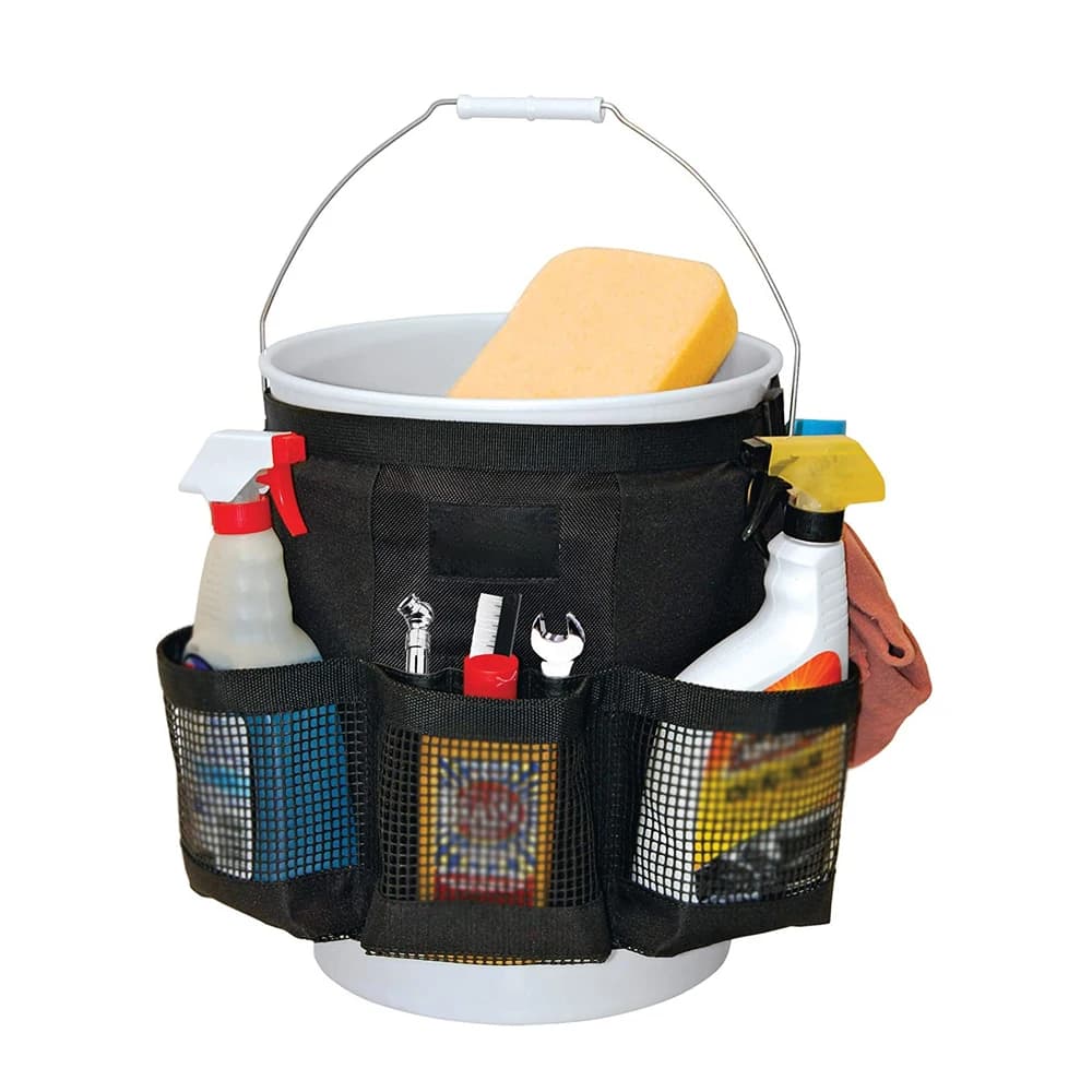 Secchio da pesca per secchio da 5 galloni Secchio da pesca sul ghiaccio Borsa per attrezzi con multi-tasche per il lavaggio dell'auto