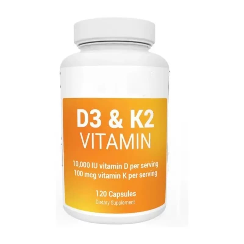 Vitamin D3 supplement K2 10000 UI D3 100 Mcg K2 MK7 with Zinc and Magnesium, 120 Capsules