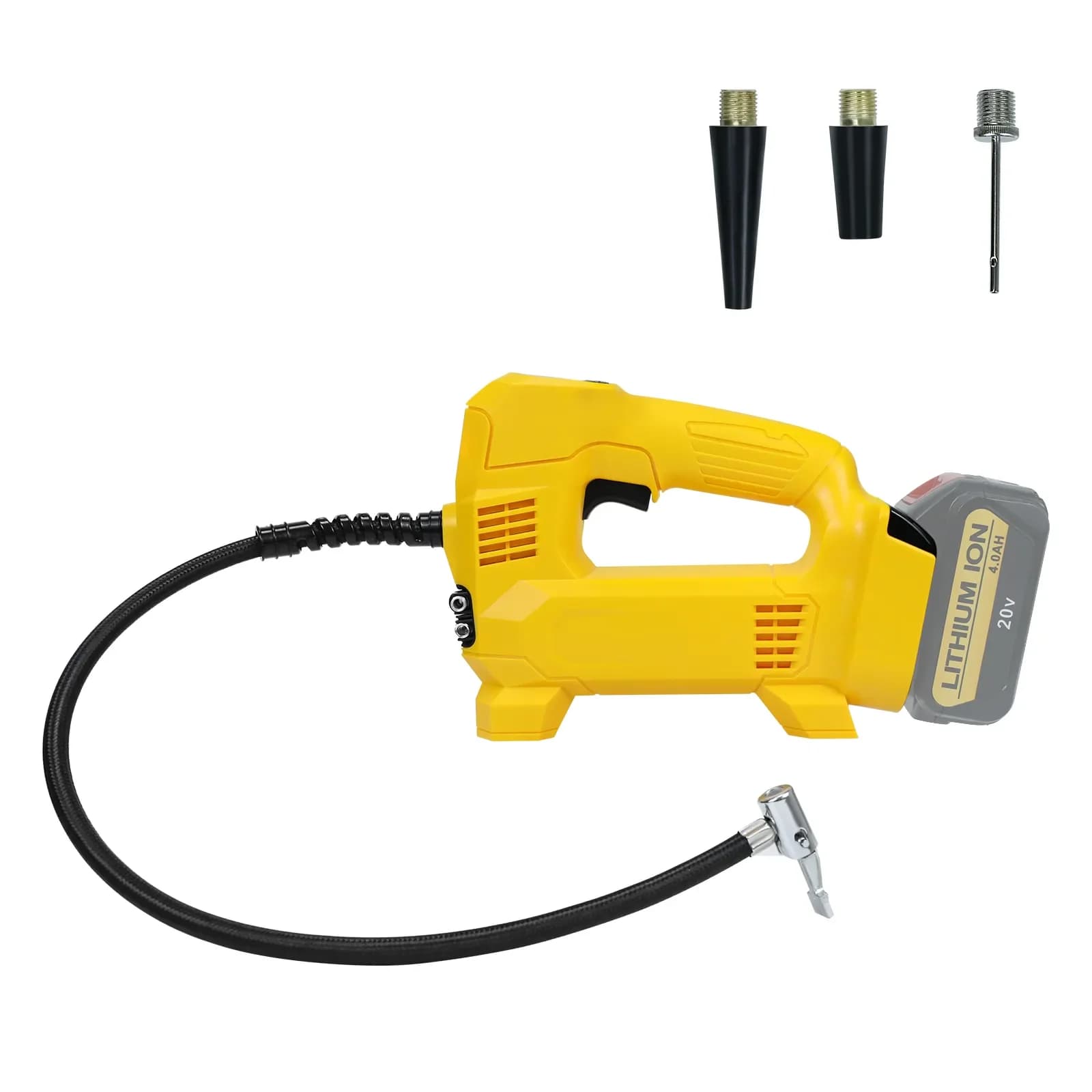 Compressore d'aria per gonfiaggio pneumatici per auto con pompa ad aria elettrica con manometro digitale LCD per batteria agli ioni di litio Dewalt 20V (senza batteria)