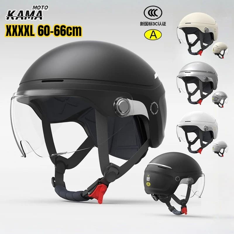 XXXXL 60-66 cm Large Helmet Electric Bike Moto Four Seasons Plus Size Lenses for summer sun protection Motor helmet