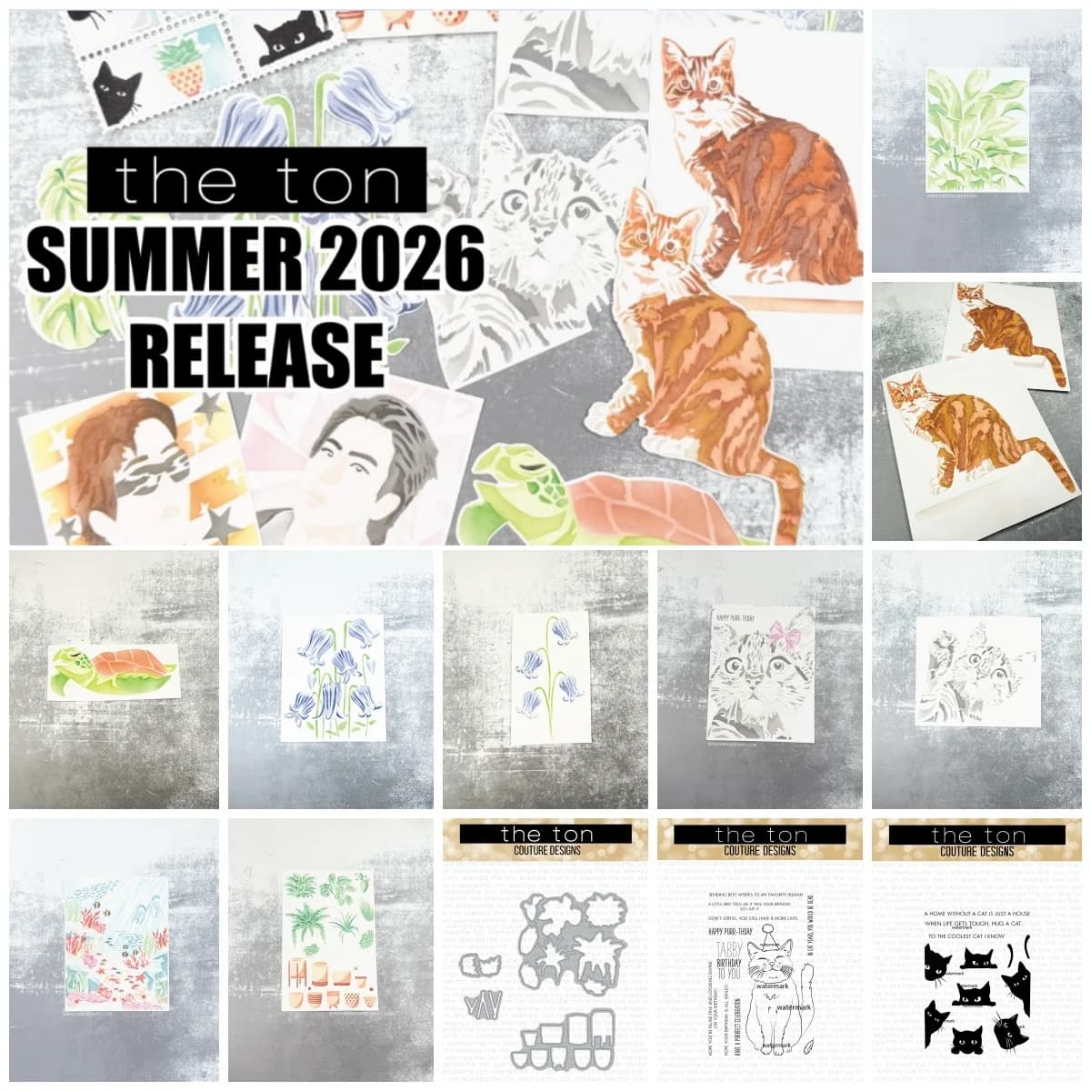 August 2026 Newest Clematis Cat Summer Sea Turtle Metal Cutting Dies For DIY Greeting Card Scrapbook Craft Decoration Embossing