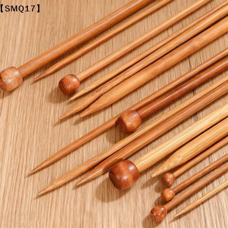 2Pcs Bamboo Knitting Needles With Single Pointed Tips Handmade DIY Single-Pointed Knitting Needles, Suitable Yarn Beginners【SMQ】