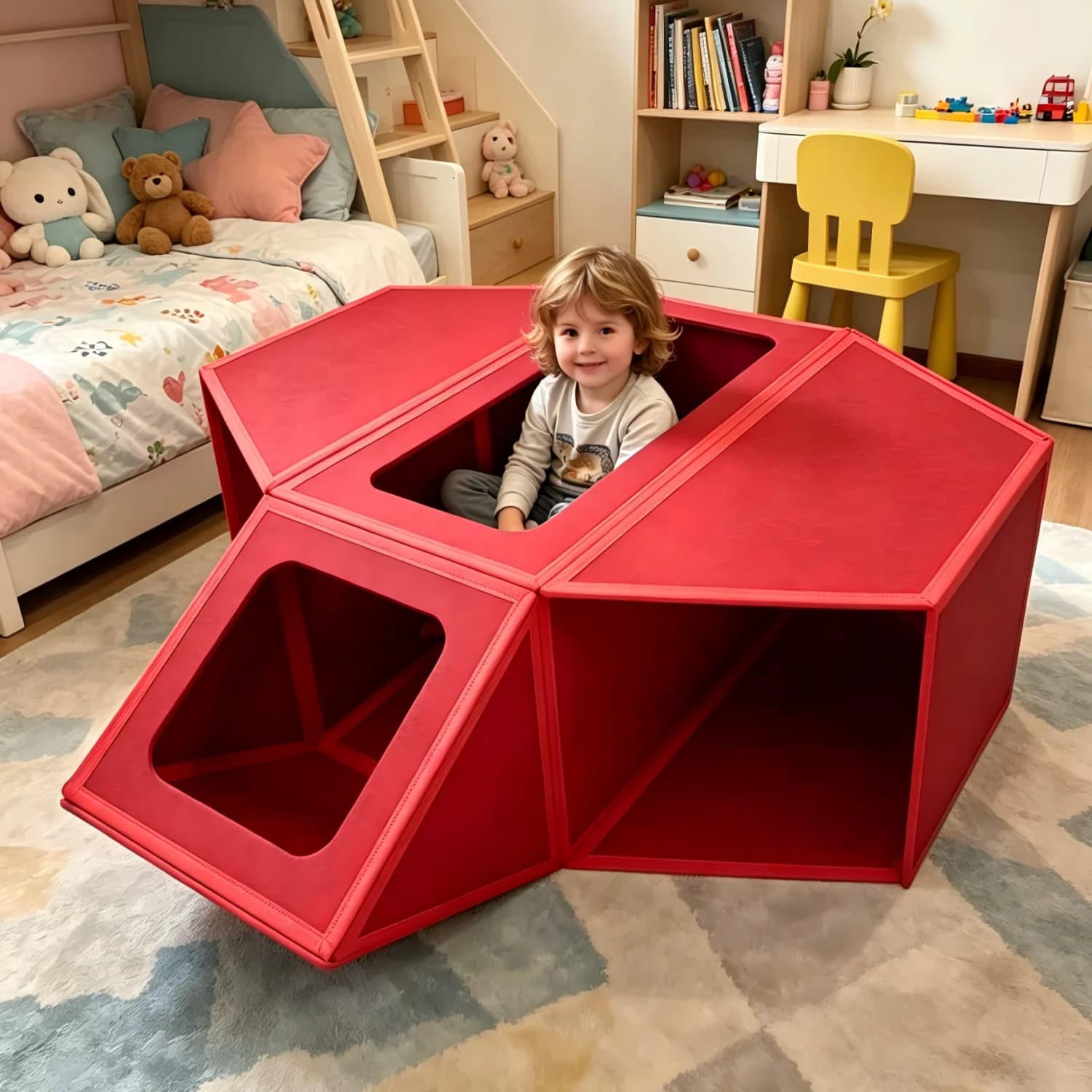 2026 Magnetic Panel Set Kindergarten Toys PET Magnetic Playhouse Set Big Block Magnetic Tiles For Kids