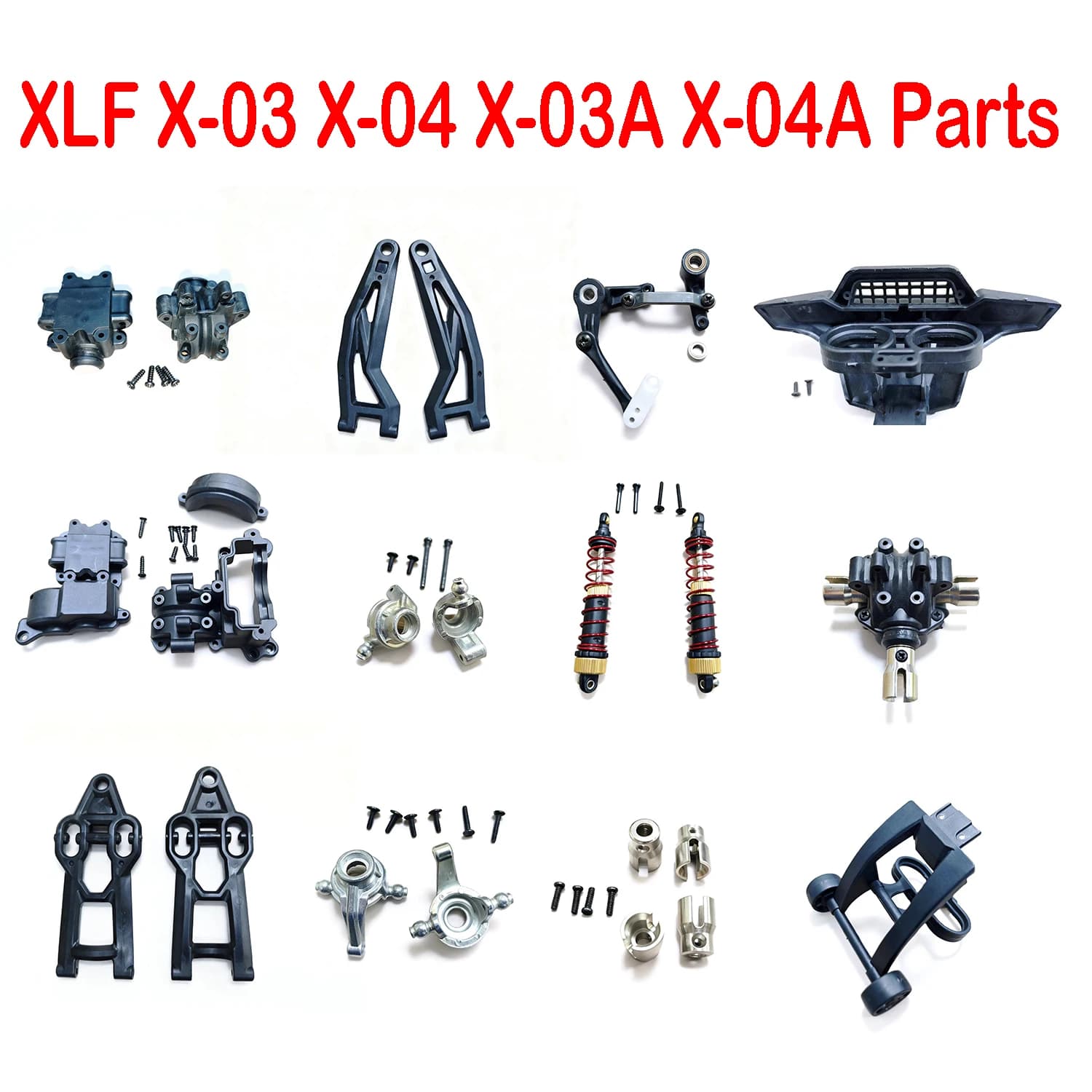 XLF X-03 X-04 X-03A X-04A 1/10 RC Car Spare Parts Car Upgrade Accessories Shock Absorber Gear Box Motor Servo ESC Differential