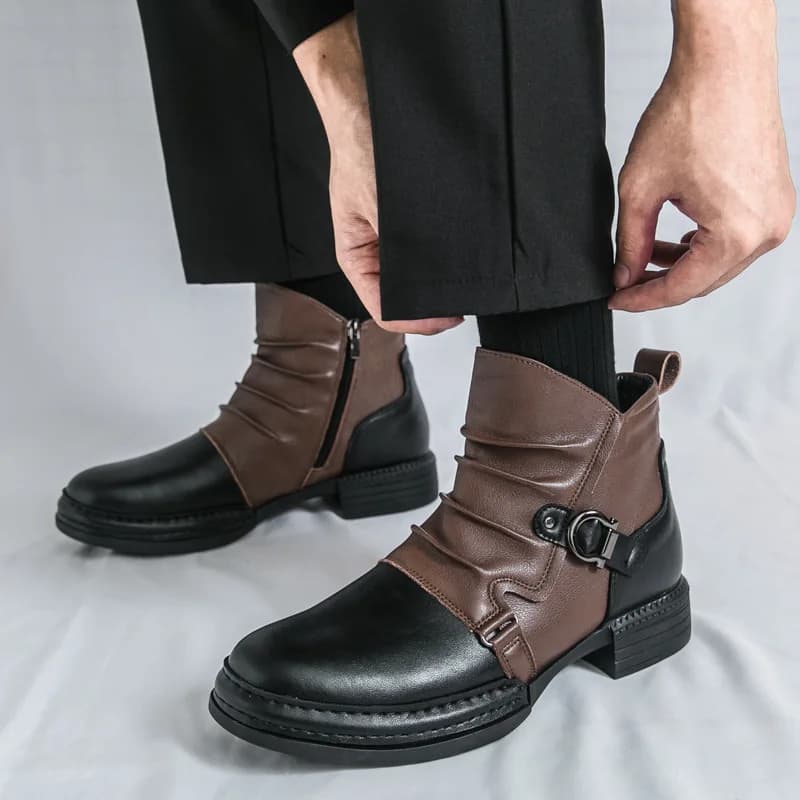 Men's Women's Short Boots Women's Shoes High Leather Style British Men's Boots British Style Men's Boots