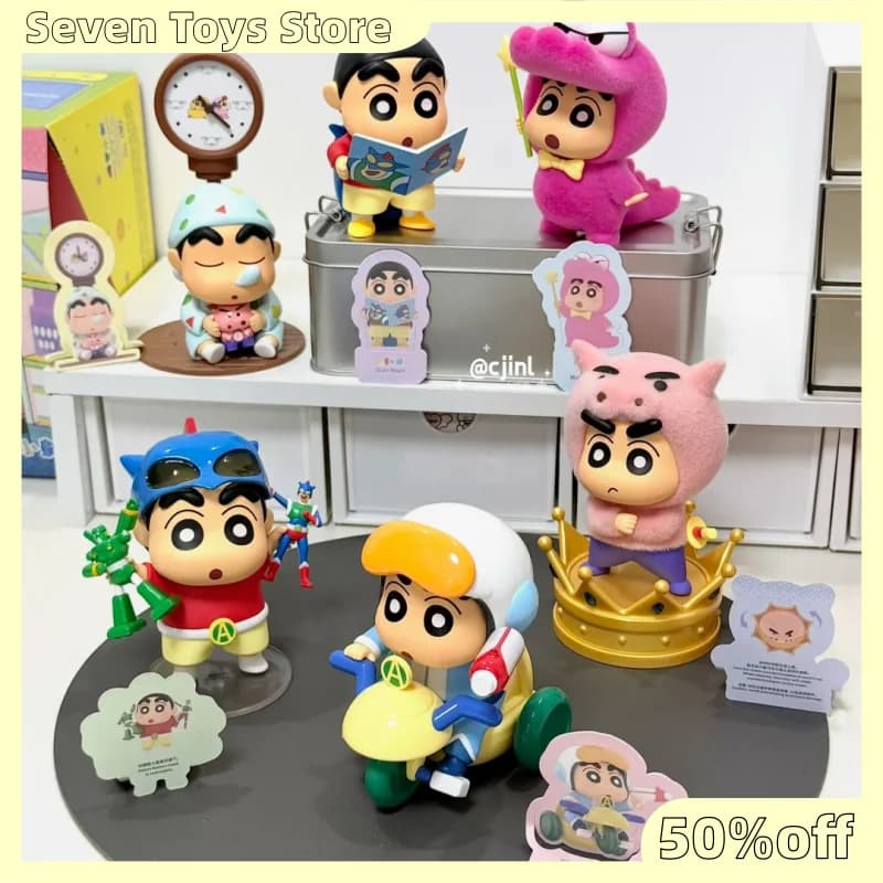 Toptoy Crayon Shin Chan Dynamic Toy City Series Blind Box Action Figure Collectible Desktop Ornament Model For Adult Collectors