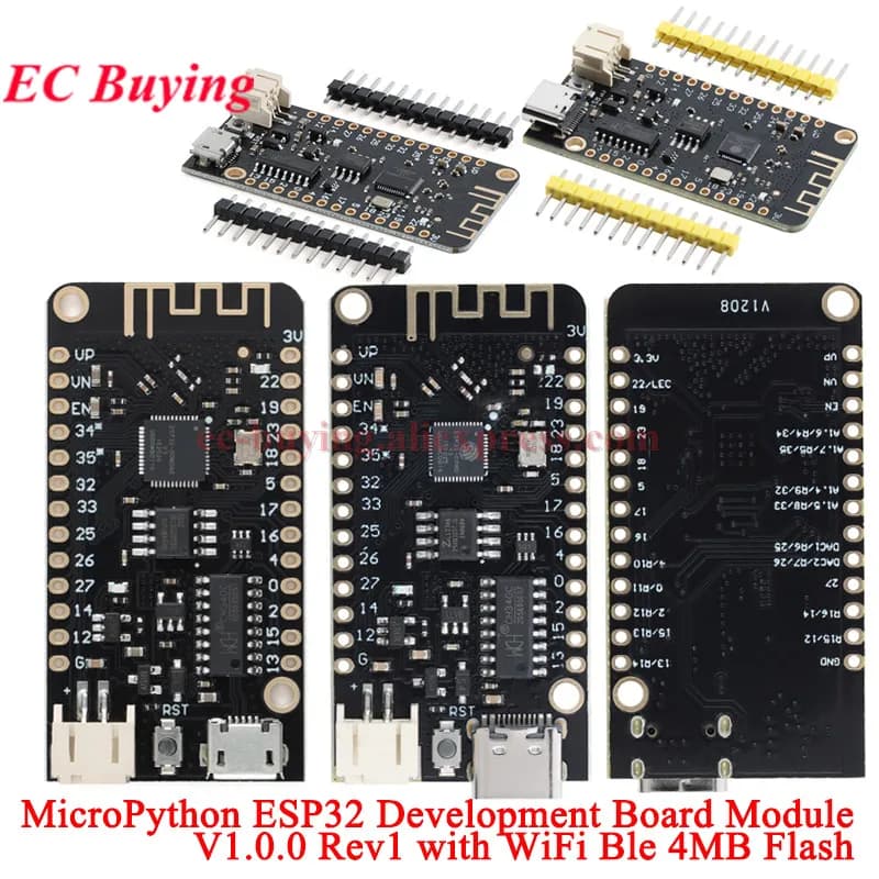 1-2 Pezzi ESP32 Lite V1.0.0 Scheda di Sviluppo MicroPython WiFi Bluetooth ESP-32 LOLIN32 REV1 con Type-C per Arduino