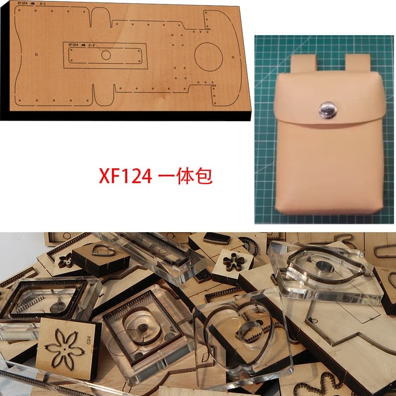 New Japan Steel Blade stampo in legno portafoglio tascabile per cellulare in pelle Craft Punch Hand Tool Cut Knife mold XF124 strumenti in pelle