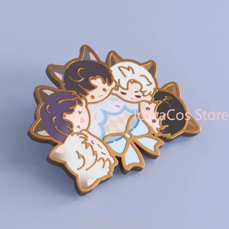 5 CENTIMETRI Anime Love e Deepspace Caleb Sylus Rafayel Zayne Xavier Cosplay Zaino Pulsante Distintivo In Metallo Spille Vestiti Collare Spilla
