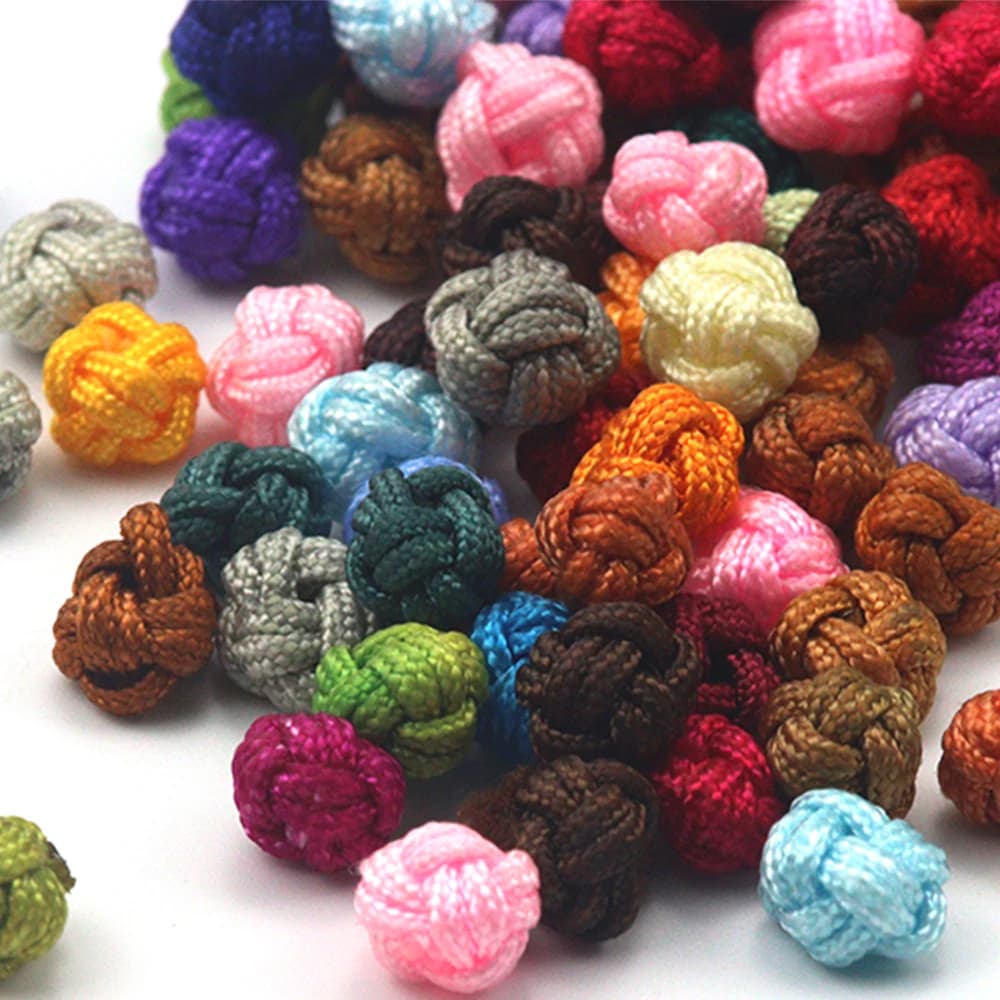 6/8MM 26 pz/lotto nodo Cinese ananas fibbia braccialetto collana intrecciata perline distanziatrici accessori gioielli FAI DA TE