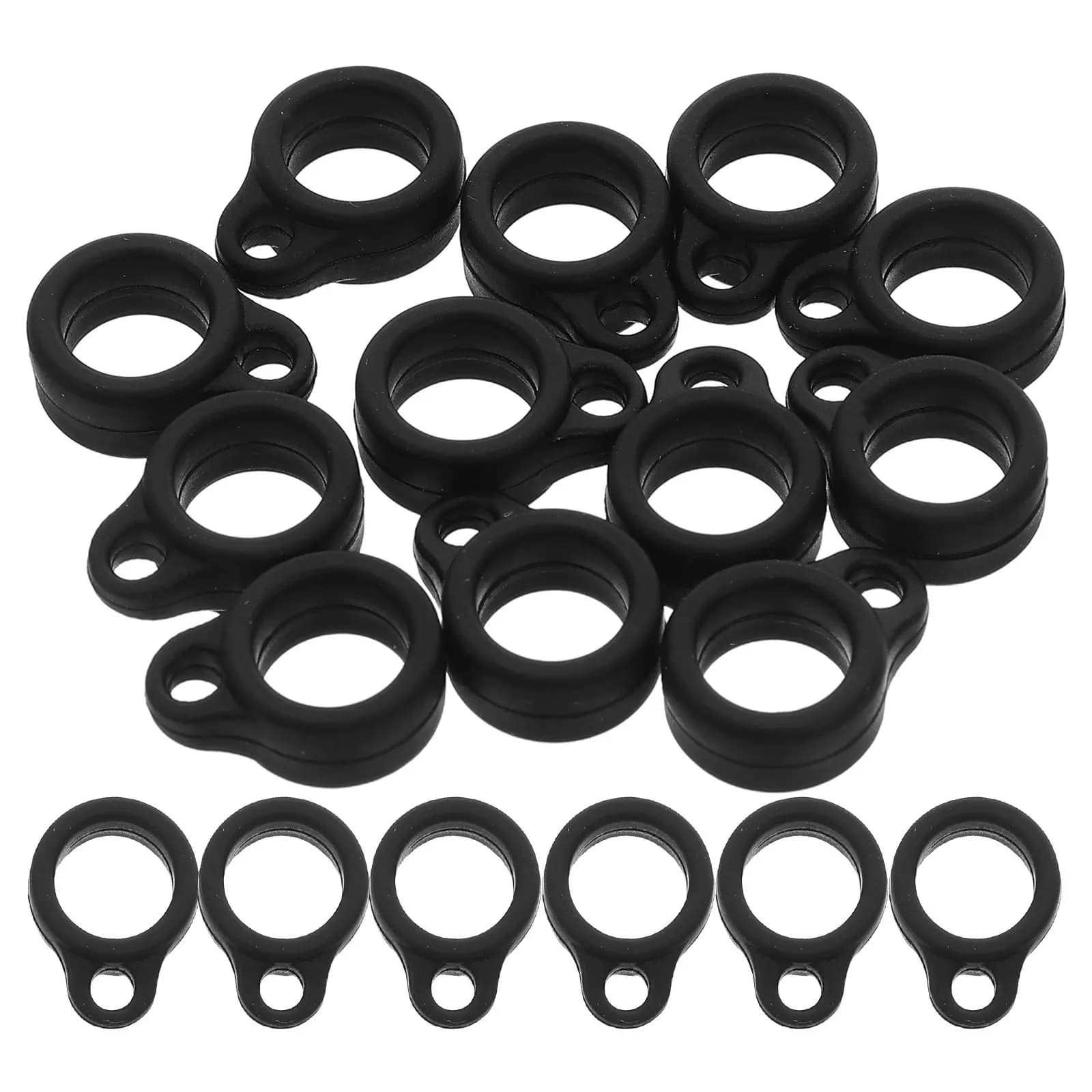100 Pieces Silicone Rings Anti-Smarriage, Flexible, Heat Resistant, Elegant and Safe for Keys, Pens, Jewelry, Water Bottles, Lacquers