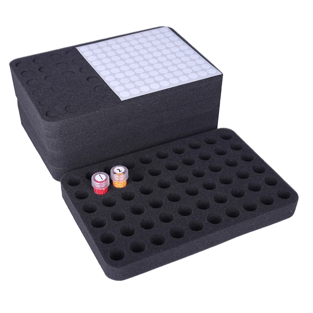Contenitore portaoggetti in schiuma a 30/60 scomparti per accessori Diamond Painting e punto croce, per ricamo 5D e mosaico, ideale come regalo, senza bottiglie