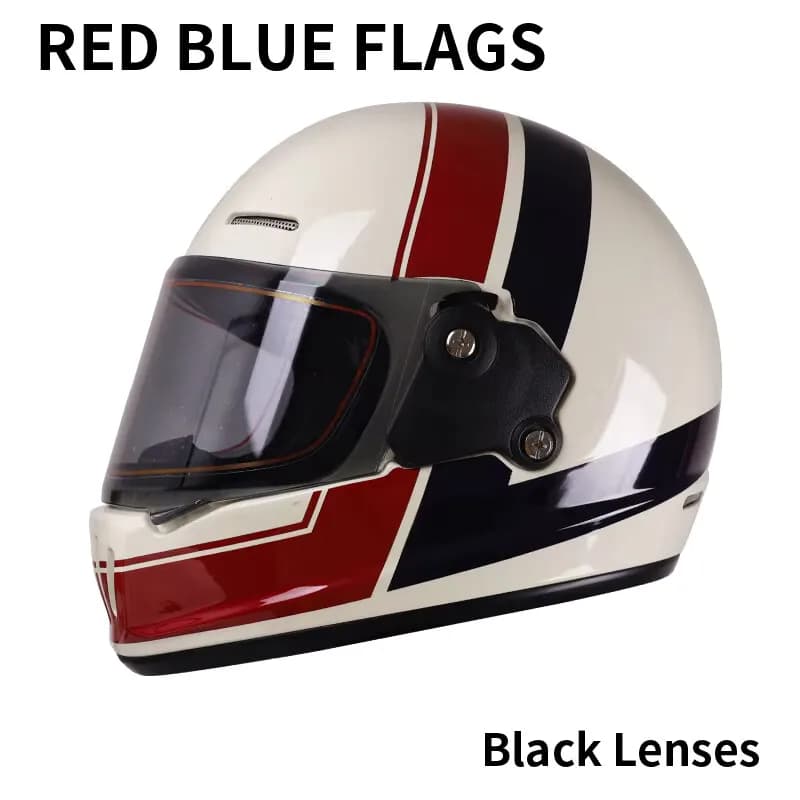 Vintage Motorcycle Helmet Complete Cruise Motorcycle Helmet with Multiple Color Lens options Retro Bike Copricapo for cyclists