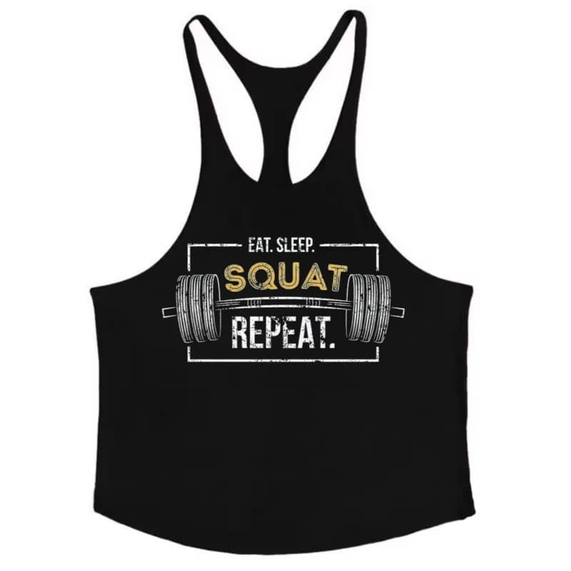 macho man Tank Top 100%Cotton Vest Men's Weightlifting Sessions Quick - Dry Sleeveless Singlets Fitness Muscle Building top