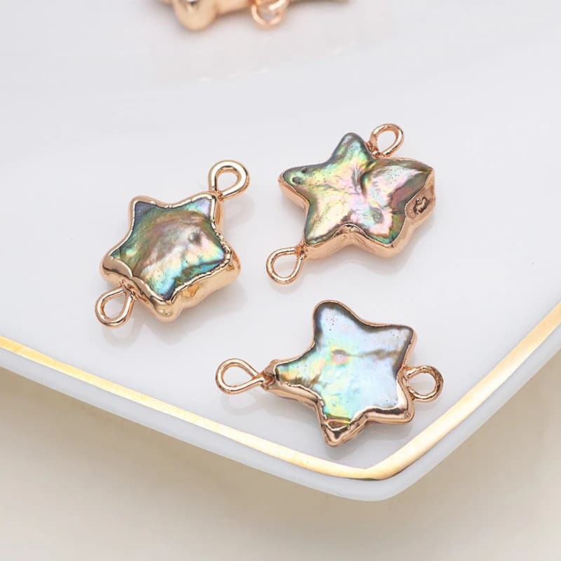 Natural Star Baroque Natural Freshwater Pearl Pendant Necklace DIY Necklace Bracelet Jewelry 12-13mm 1 pcs