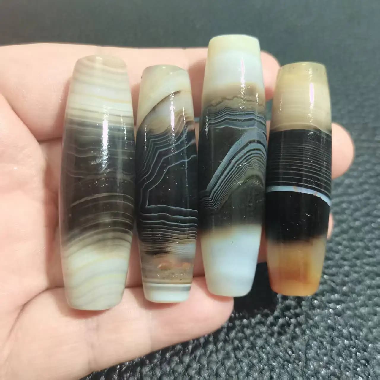 1 pc/lot products Premium Agate Strip Beads Natural Agate Retro DIY for the realization of bracelets and necklaces
