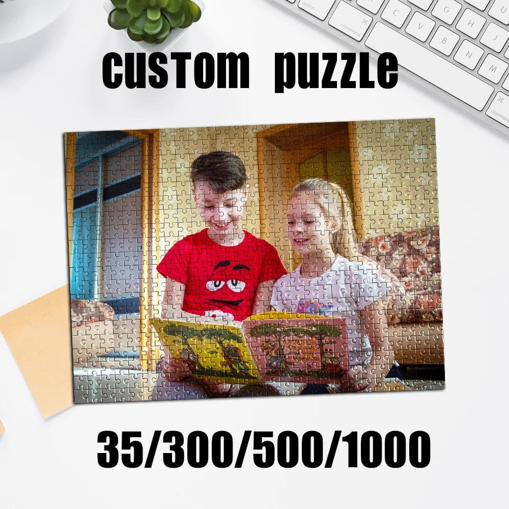 Puzzle personalizzato con foto da 35/300/500/1000 pezzi: trasforma le tue immagini in un puzzle unico, regali ideali per lui, lei, la famiglia