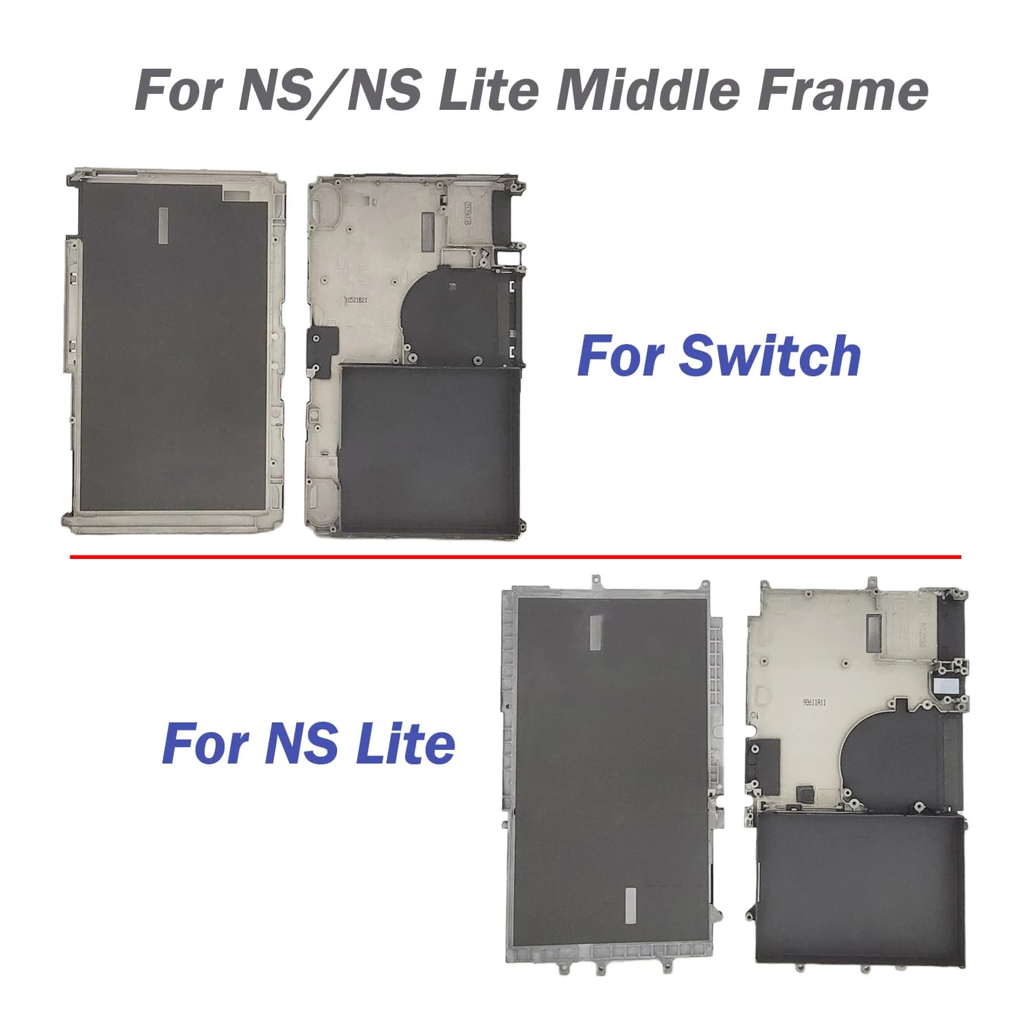 Telaio anteriore usato Telaio centrale per Switch NS Lite Guscio di dissipazione Alloggiamento telaio centrale Copertura interna della staffa con castone in metallo