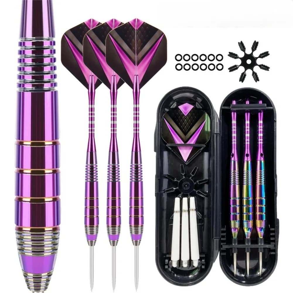 Set di Freccette Professionali Phantom Series Illusion 24g con Punta in Acciaio Arcobaleno per Competizione e Allenamento