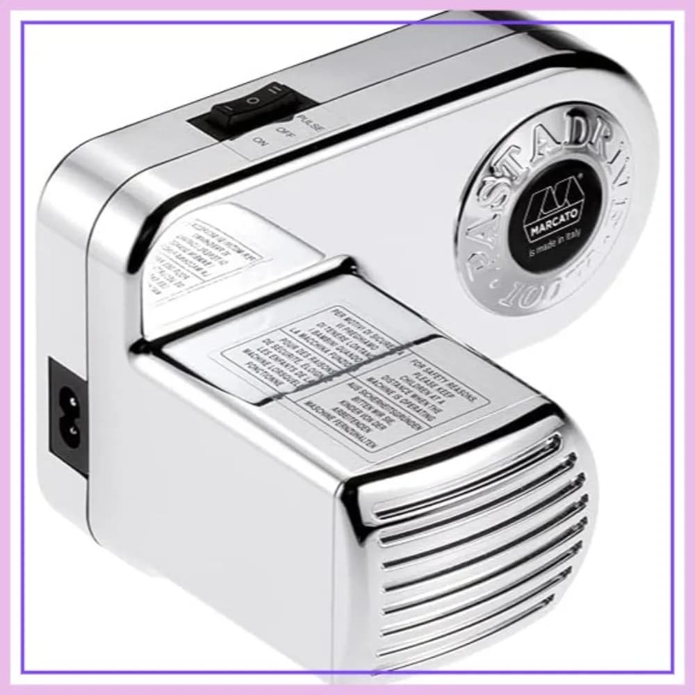 Macchina Elettrica per Pasta 110W, Acciaio Cromato, Compatibile con Atlas & Marga Mulino