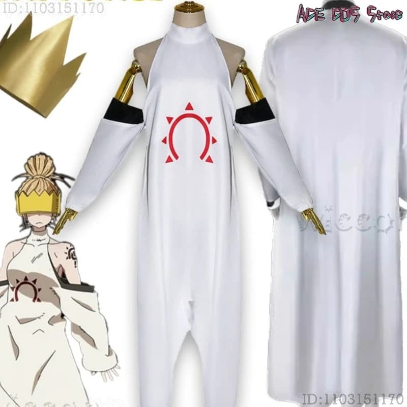 Costume cosplay anime for adults Haumea, uniform white suit Enn Enn No Shouboutai Haumea, disfraz for men and women