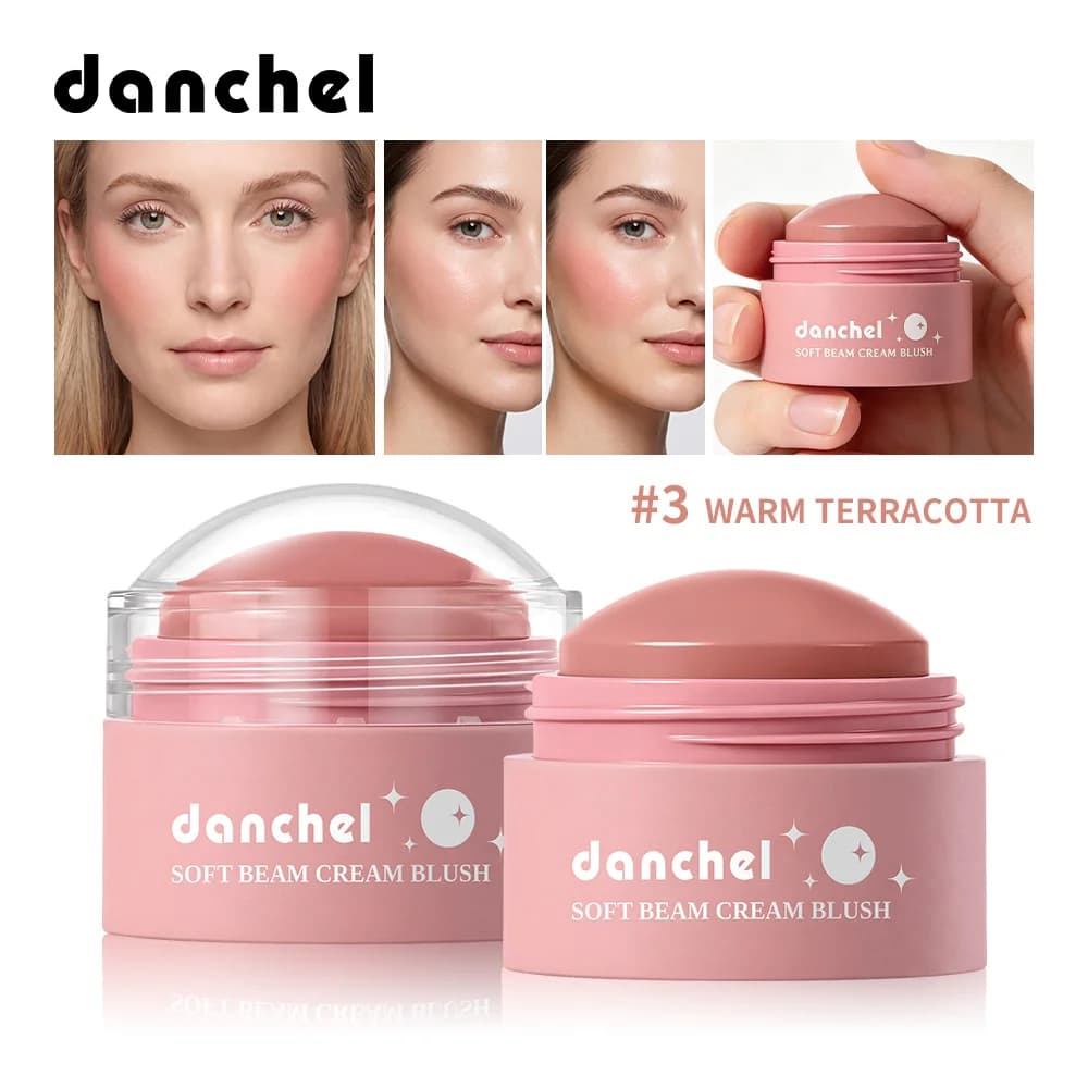Soft Beam Blush Cream Rossetto Multiuso, Ombretto, Fard in Polvere, Trucco a Lunga Durata, Texture Cremosa e Morbida, Fard in Crema
