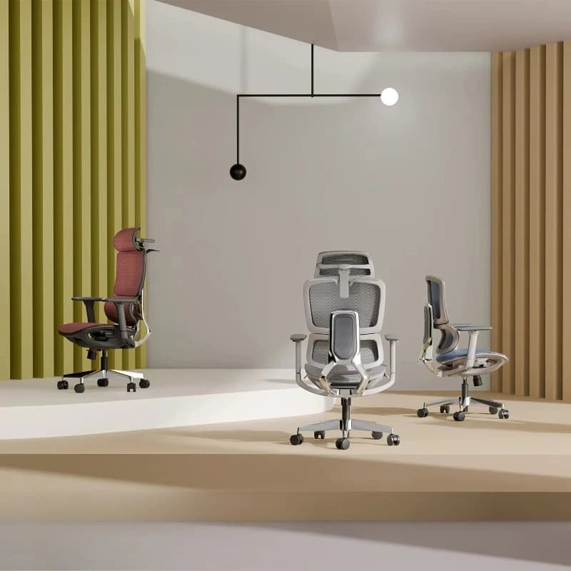 Sedia Ergonomica di Lusso in Lega di Alluminio con Schienale Alto, Moderna Sedia Girevole da Ufficio con Funzione 3D, Sedia da Gaming Direzionale Girevole